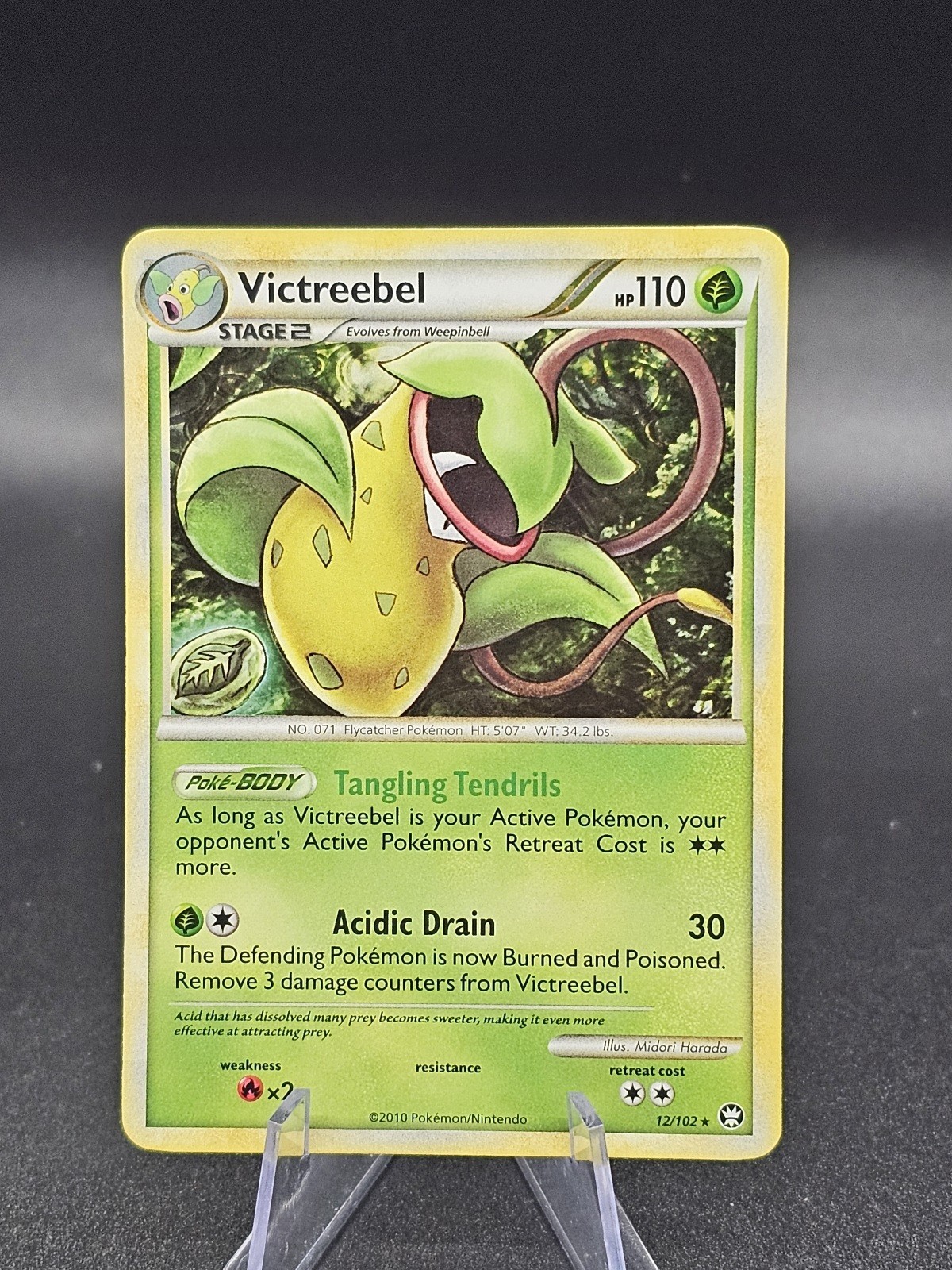 Victreebel 12/102 – HGSS Triumphant 2010 Pokémon TCG Card Holo Rare Never Played