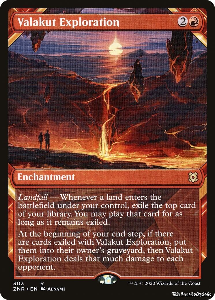 Valakut Exploration (Showcase) Zendikar Rising ZNR #303 Rare NM Foil