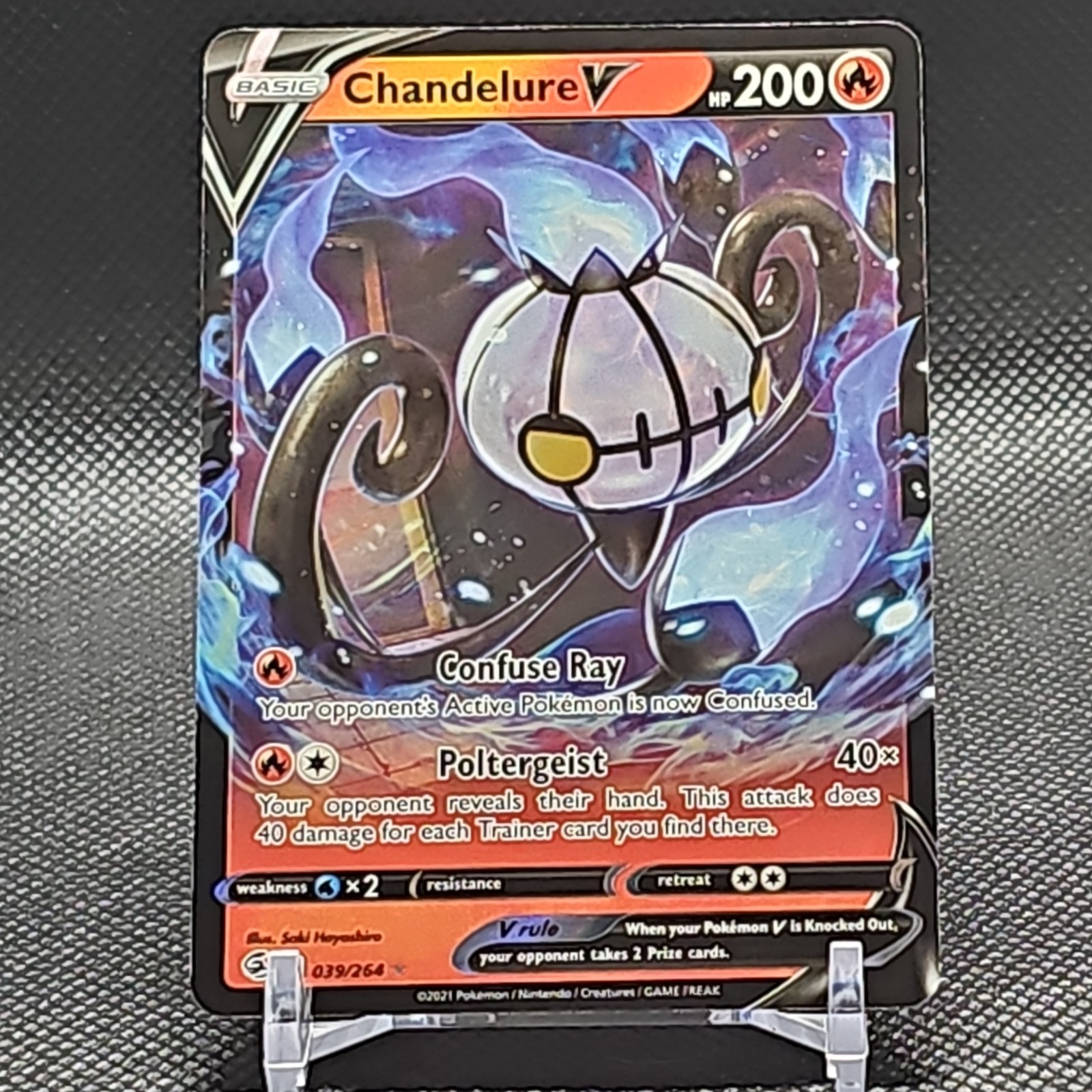 The Pokémon Company Chandelure V 039/264 Swsh08: Fusion Strike Holo Ultra Rare