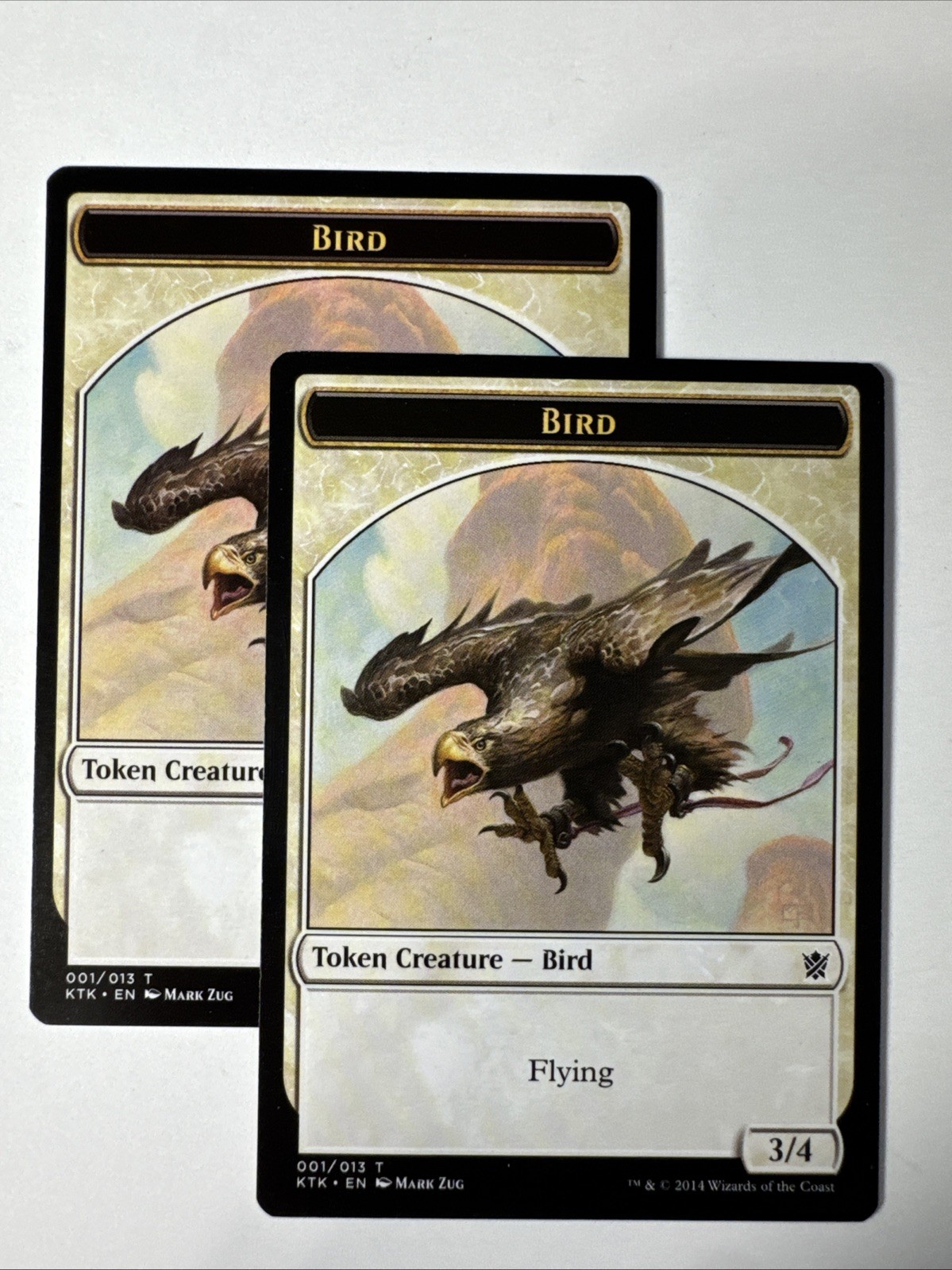 [X2] Bird Token (3/4) LP Regular #1 Khans of Tarkir KTK Magic MTG
