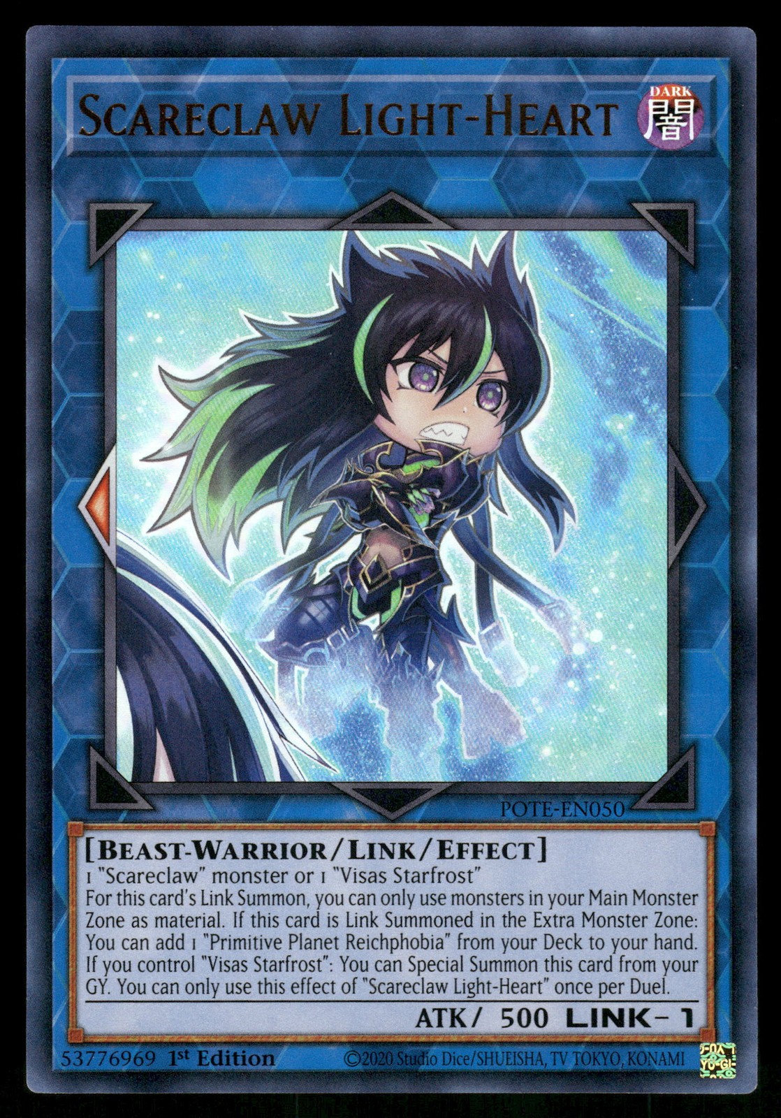 Yugioh Scareclaw Light-Heart POTE-EN050 Ultra Rare 1st Edition NM