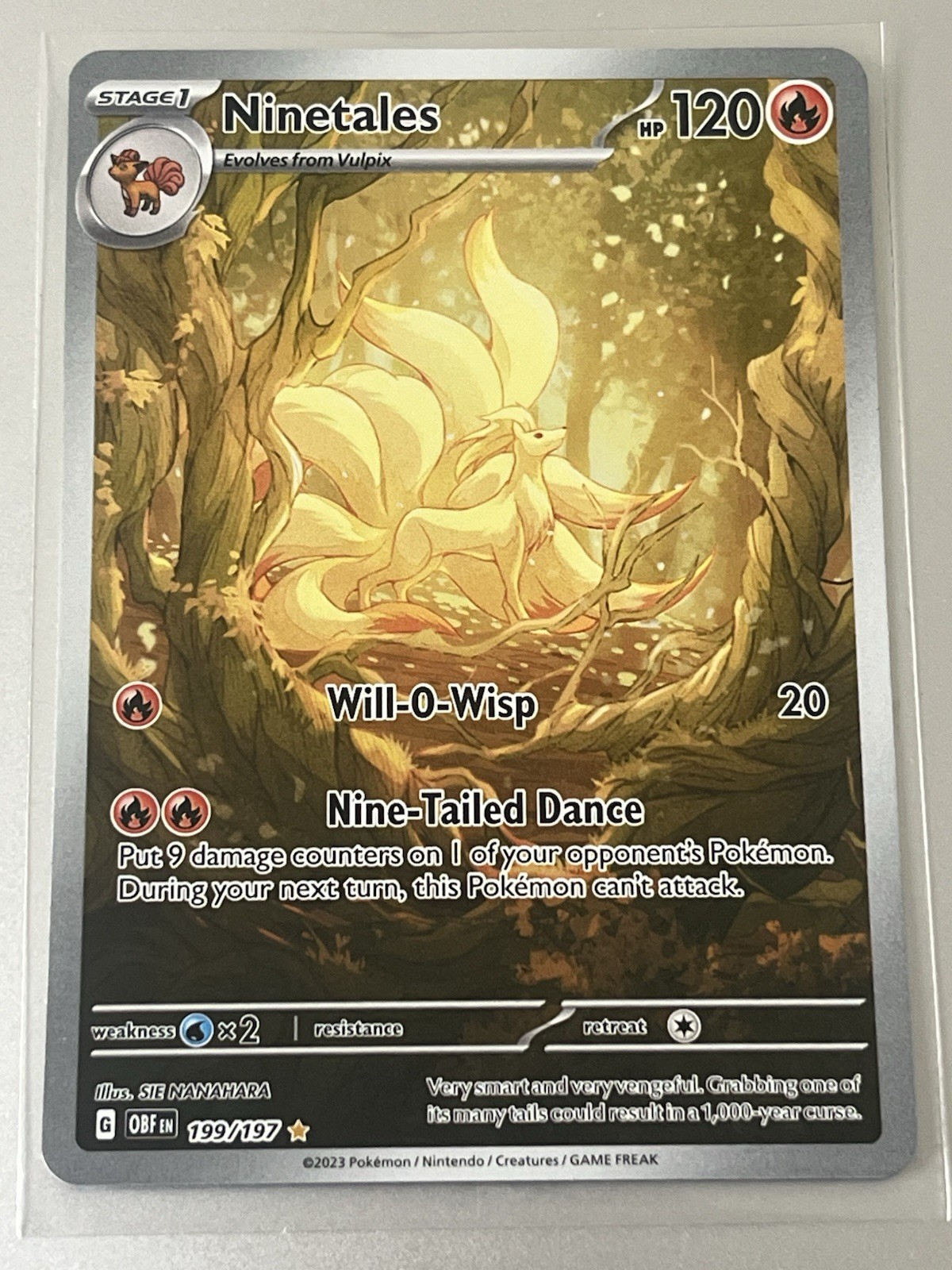 Ninetales 199/197 SV03: Obsidian Flames Holo