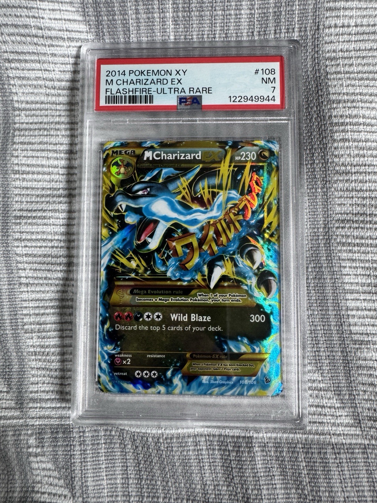 Pokémon TCG M Charizard EX Flashfire Holo Card 108/106 Secret Rare