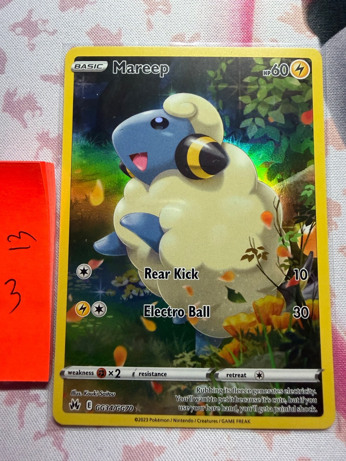 Pokemon TCG Mareep GG34/GG70 Galarian Gallery Rare Holo NM