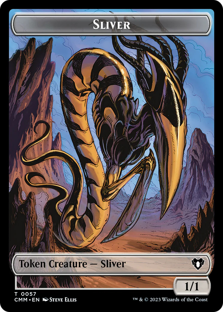 MTG Sliver Army // Sliver Double-Sided Token [Commander Masters Tokens] Lightly
