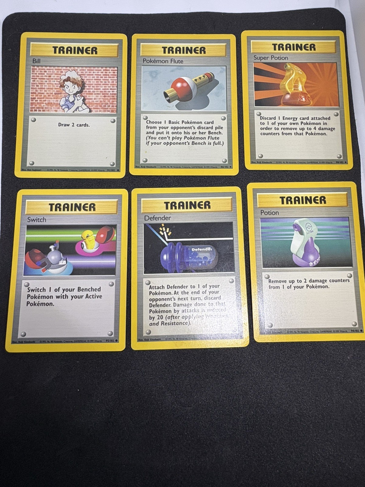 Pokémon TCG Defender 80/102 Base Set, Super Potion 90, Pokemon Flute 86/102+More