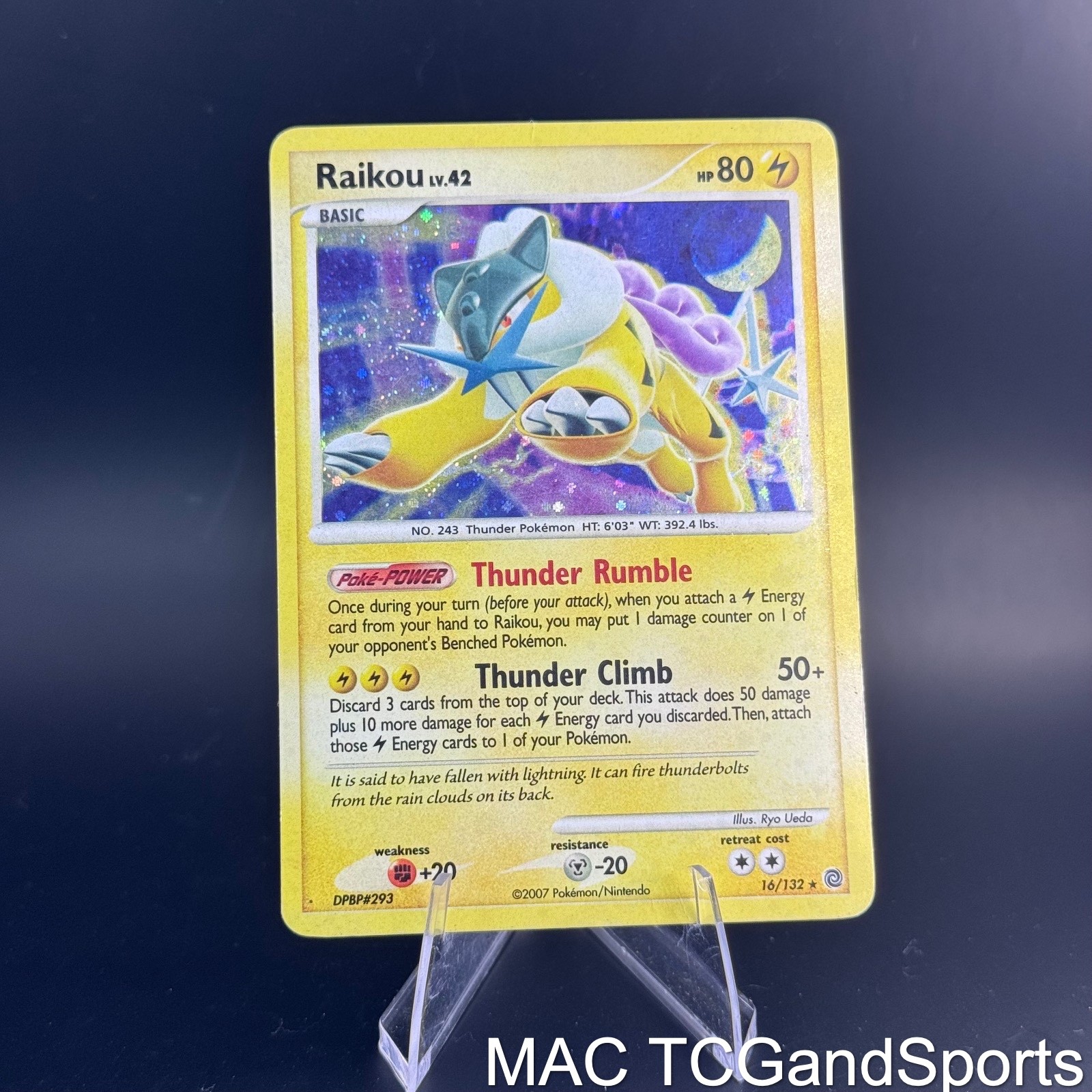 Raikou 16/132 Holo Secret Wonders Pokemon TCG LP