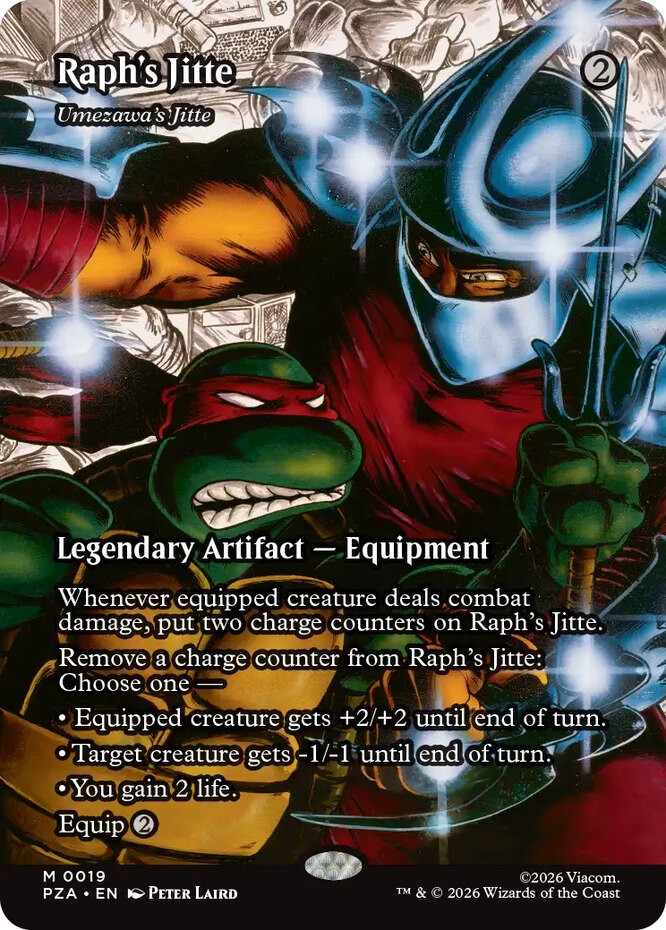 1x Raph’s Jitte – Umezawa’s Jitte ~~ Borderless NM-Mint, English Teenage Mutant