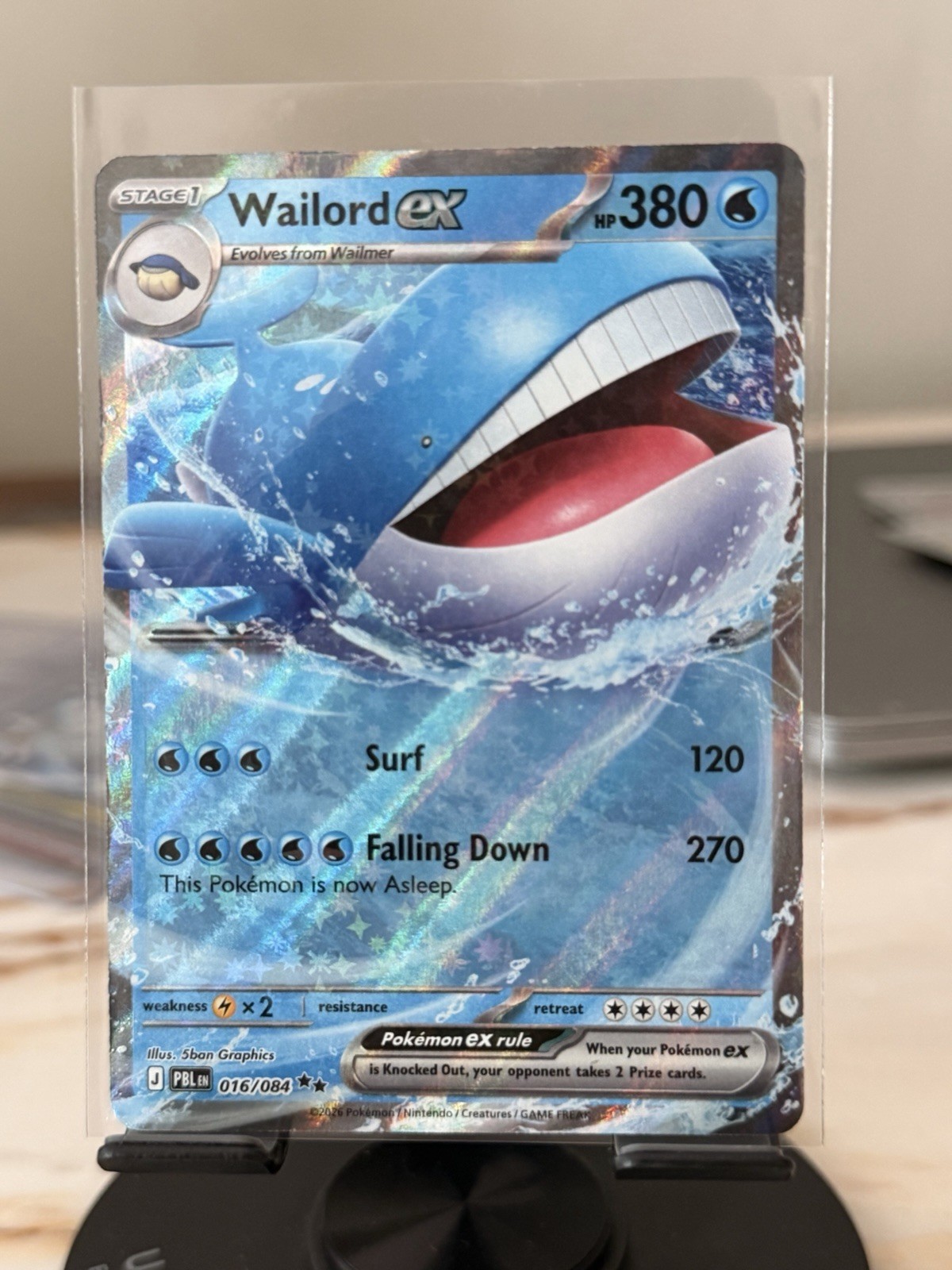 Wailord ex 016/084 Me05: Pitch Black Holo
