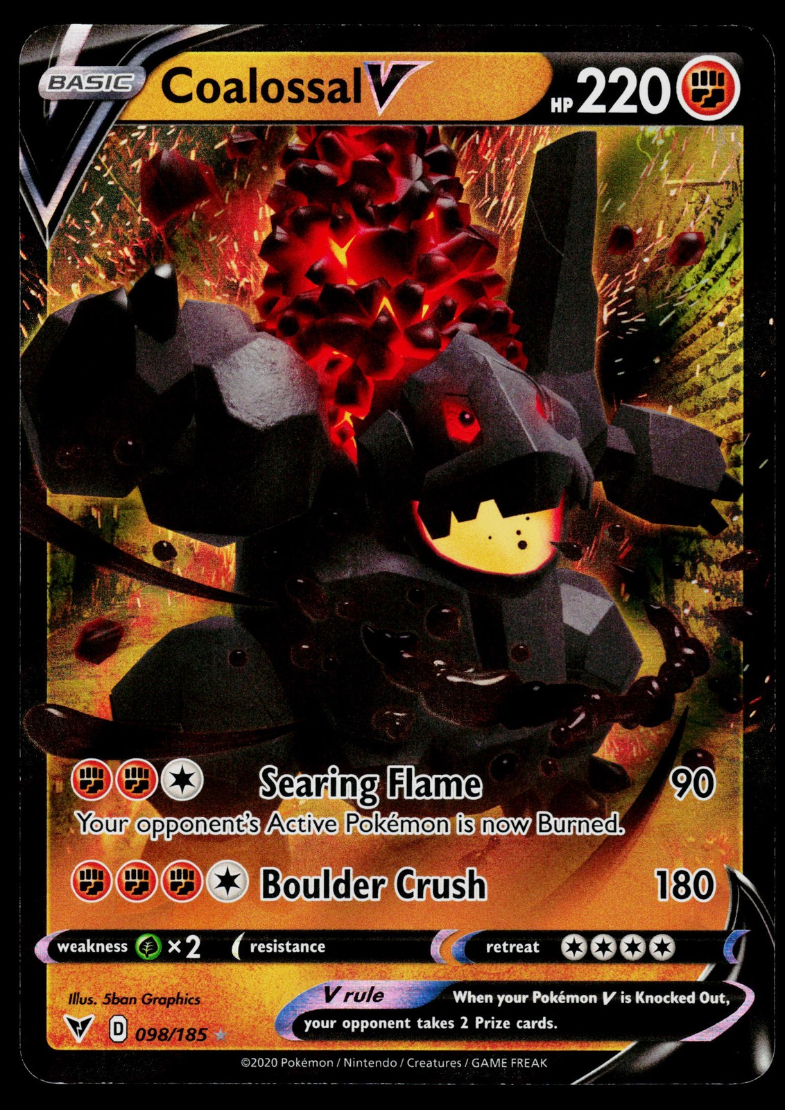 Coalossal V 098/185 SWSH04: Vivid Voltage Ultra Rare