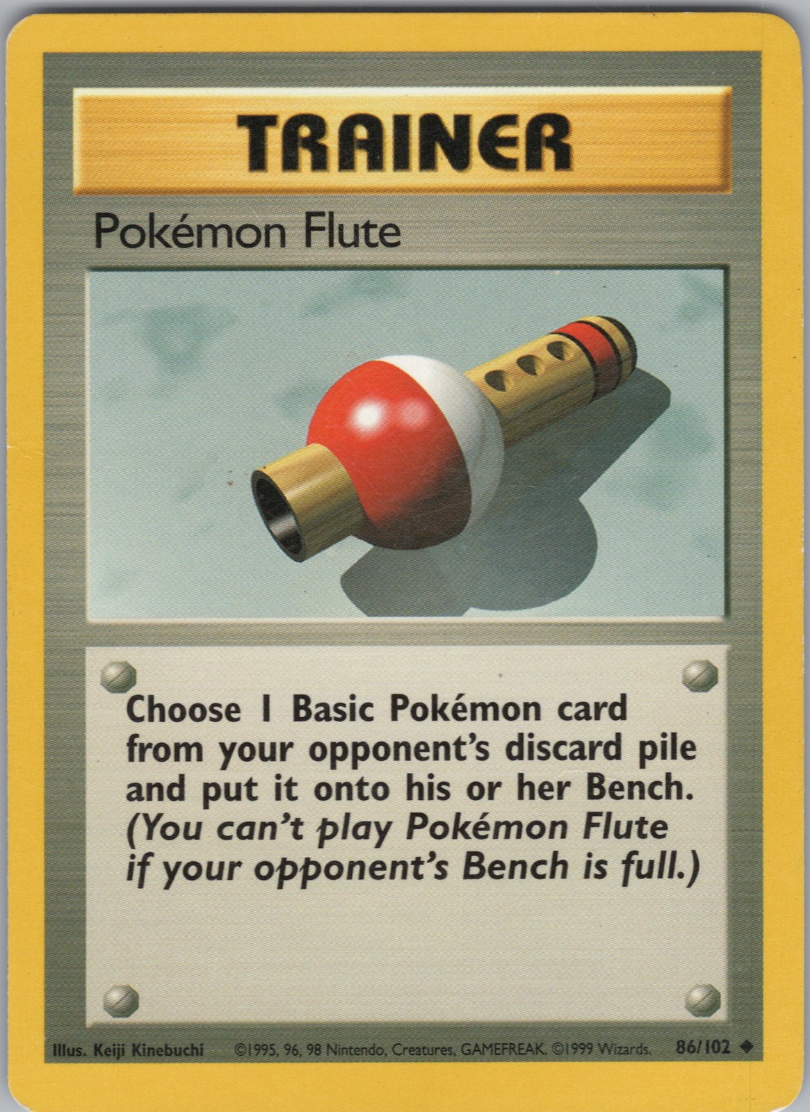 Base Set Pokemon Flute #086/102 Uncommon