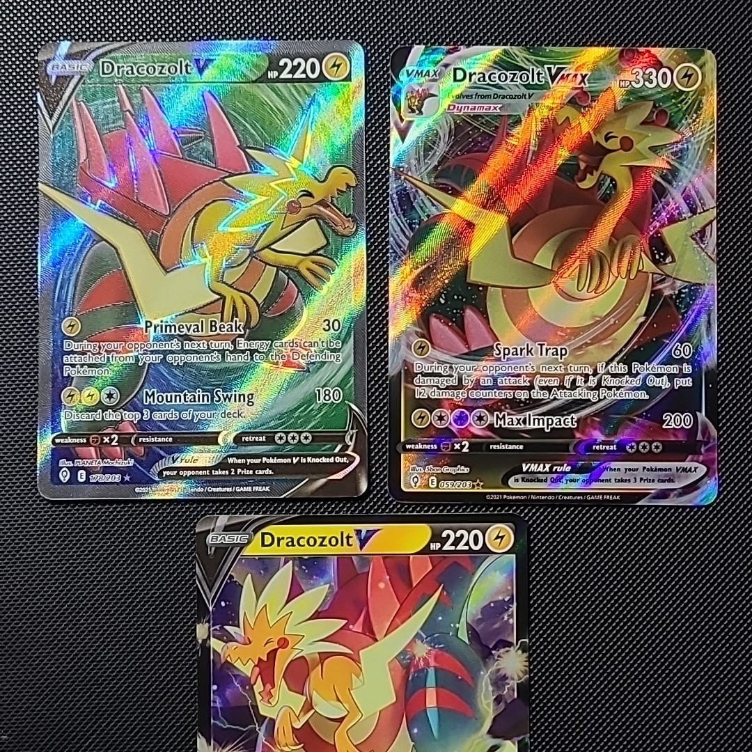 Dracozolt V 178/203, Dracozolt VMAX 059/203, & Dracozolt V 058/203 SWSH07 (EVS)
