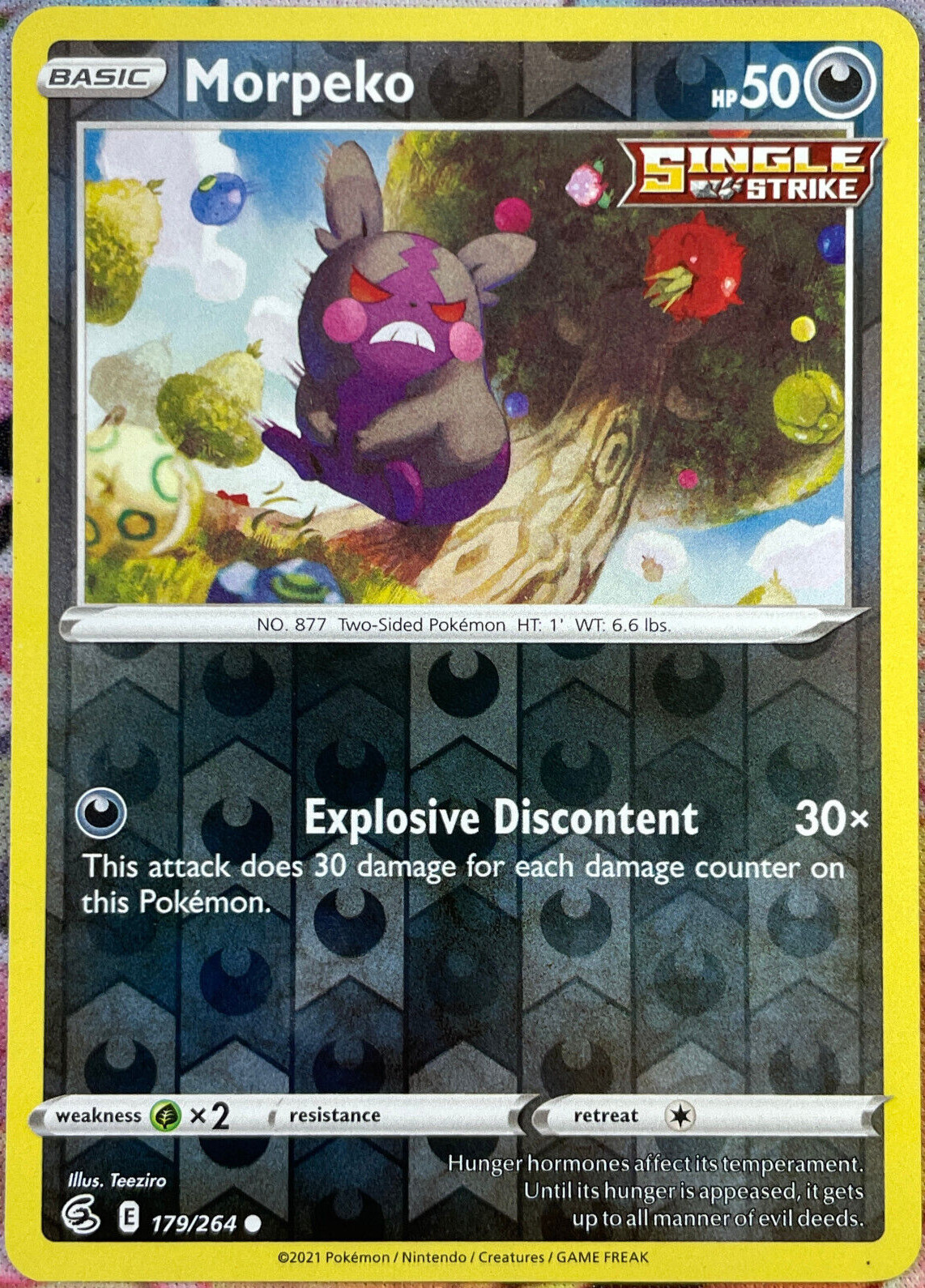 Morpeko Reverse Holo – 179/264 – Fusion Strike Pokemon 2021