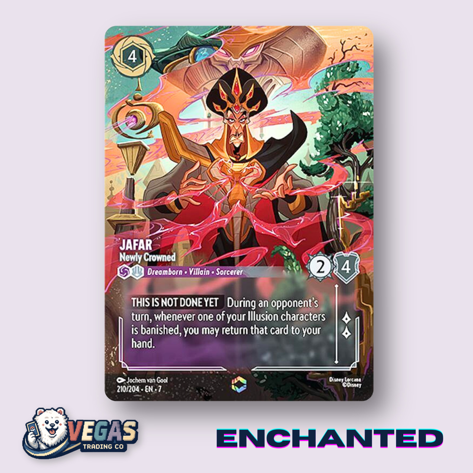 Jafar Newly Crowned 210/204 Enchanted Archazias Island Aladdin NM Disney Lorcana
