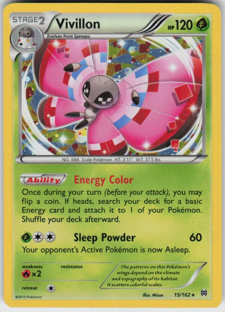 Holo Vivillon 015/162 Promo Miscellaneous Cards & Products Near Mint
