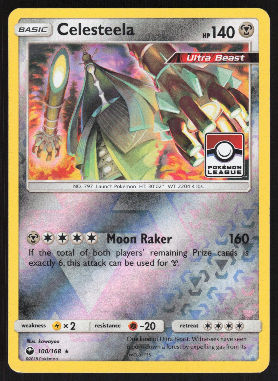 Celesteela – (Pokemon League) Reverse Holo 100/168 LP League & Championship Card
