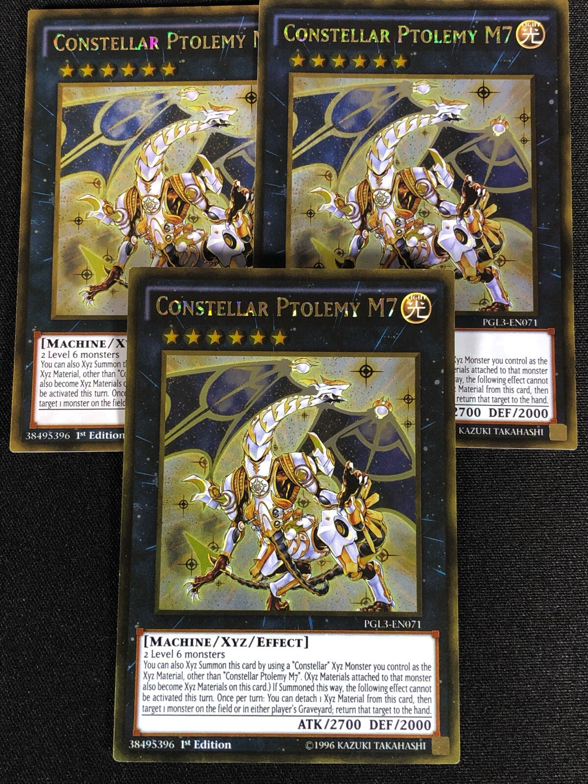 Yugioh Constellar Ptolemy M7 PGL3-EN071 1ST GOLD X3 (NM)