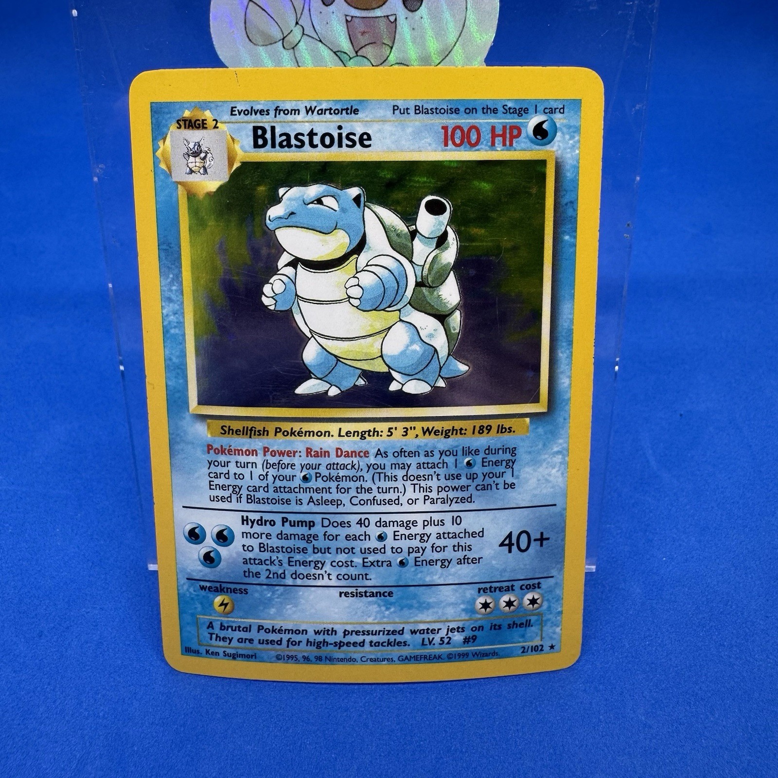 Blastoise Holo Rare 2/102 Pokemon Card Base Set LP