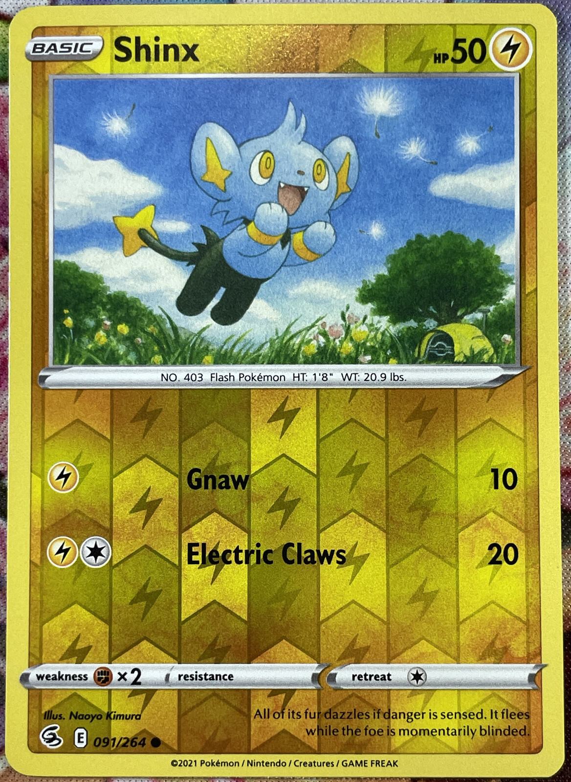 Pokemon TCG – Shinx Reverse Holo – 091/264 – Fusion Strike