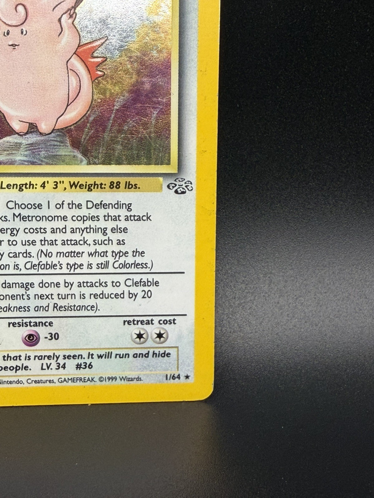 Clefable 01/64 Jungle Holo Pokémon TCG