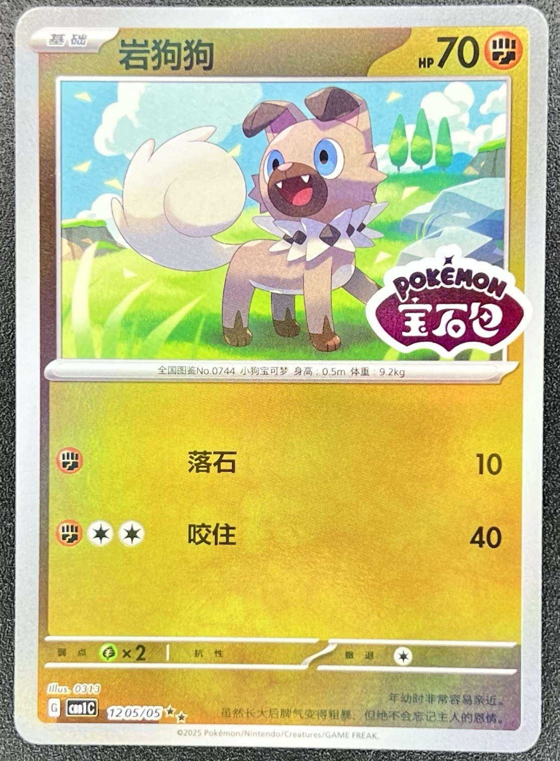 Rockruff 1205/05 *STAMPED* Chinese Gem Pack Volume 1 Pokemon NM [US SELLER]