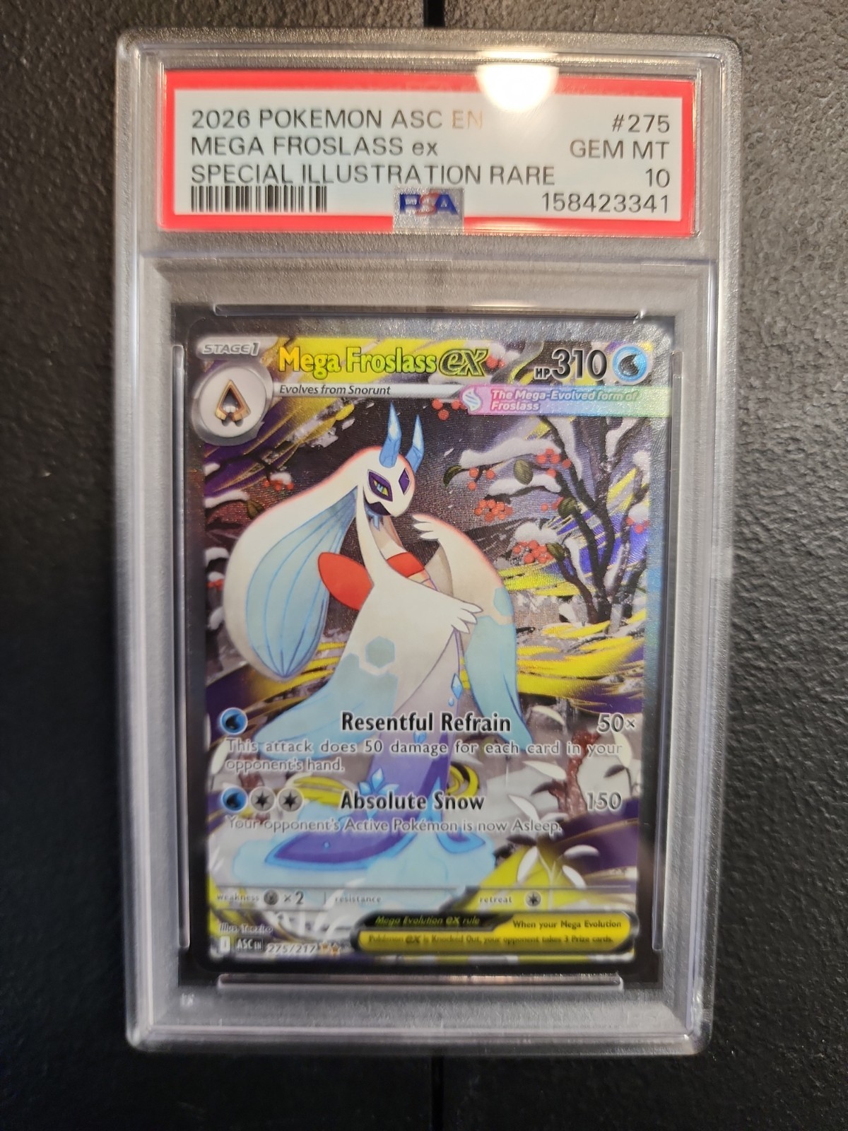 2026 Pokemon Ascended Heroes Mega Froslass ex SIR PSA 10 Gem Mint #275/217