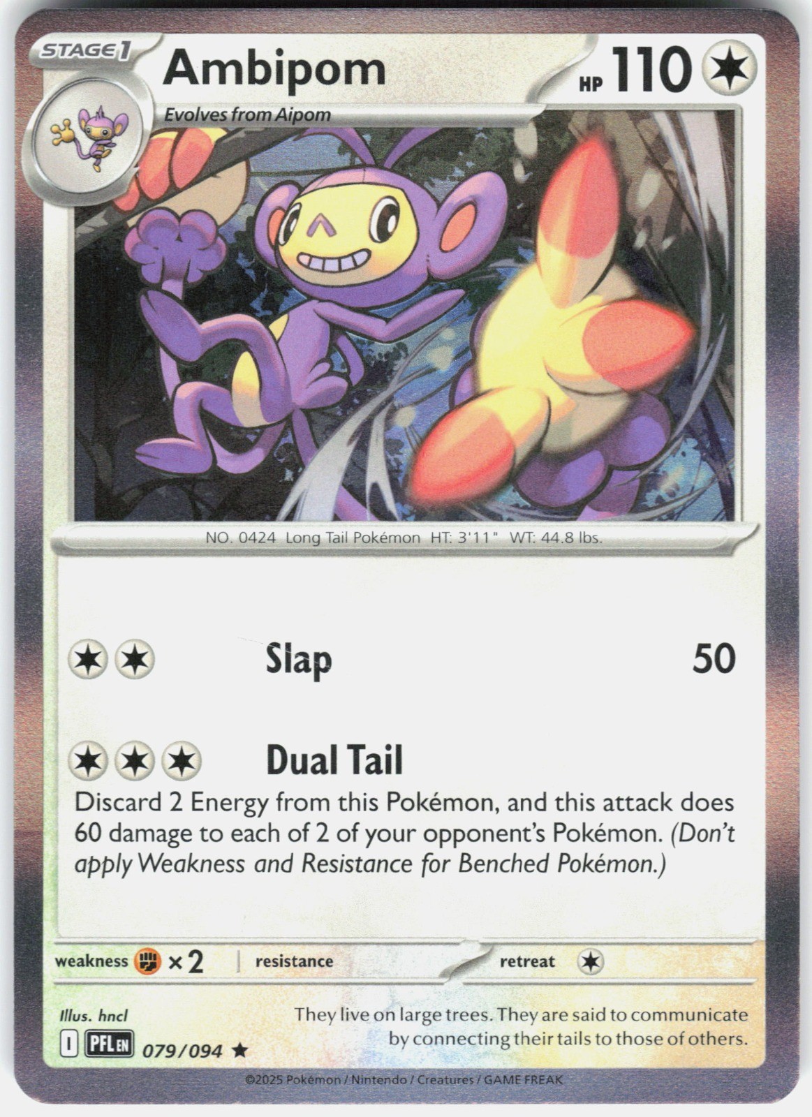 Ambipom Holo ME02: Phantasmal Flames 079/094 NM hncl