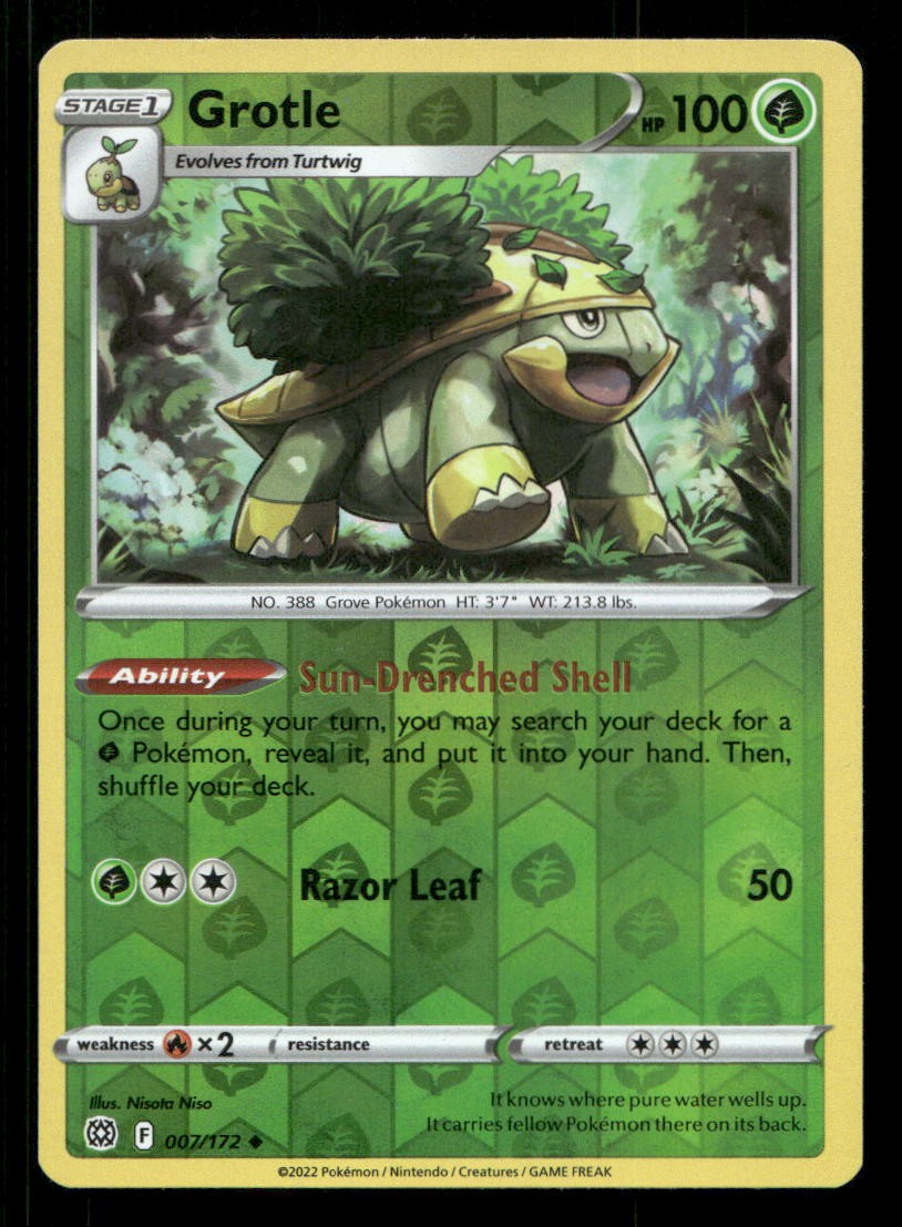 Grotle 007/172 Brilliant Stars Reverse Holo LP Pokemon