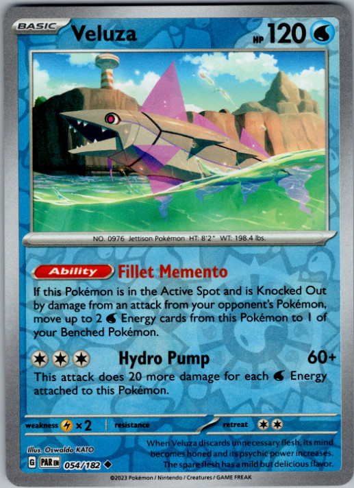 Pokemon – Veluza 054/182 – Reverse Holo – Paradox Rift – NM/M