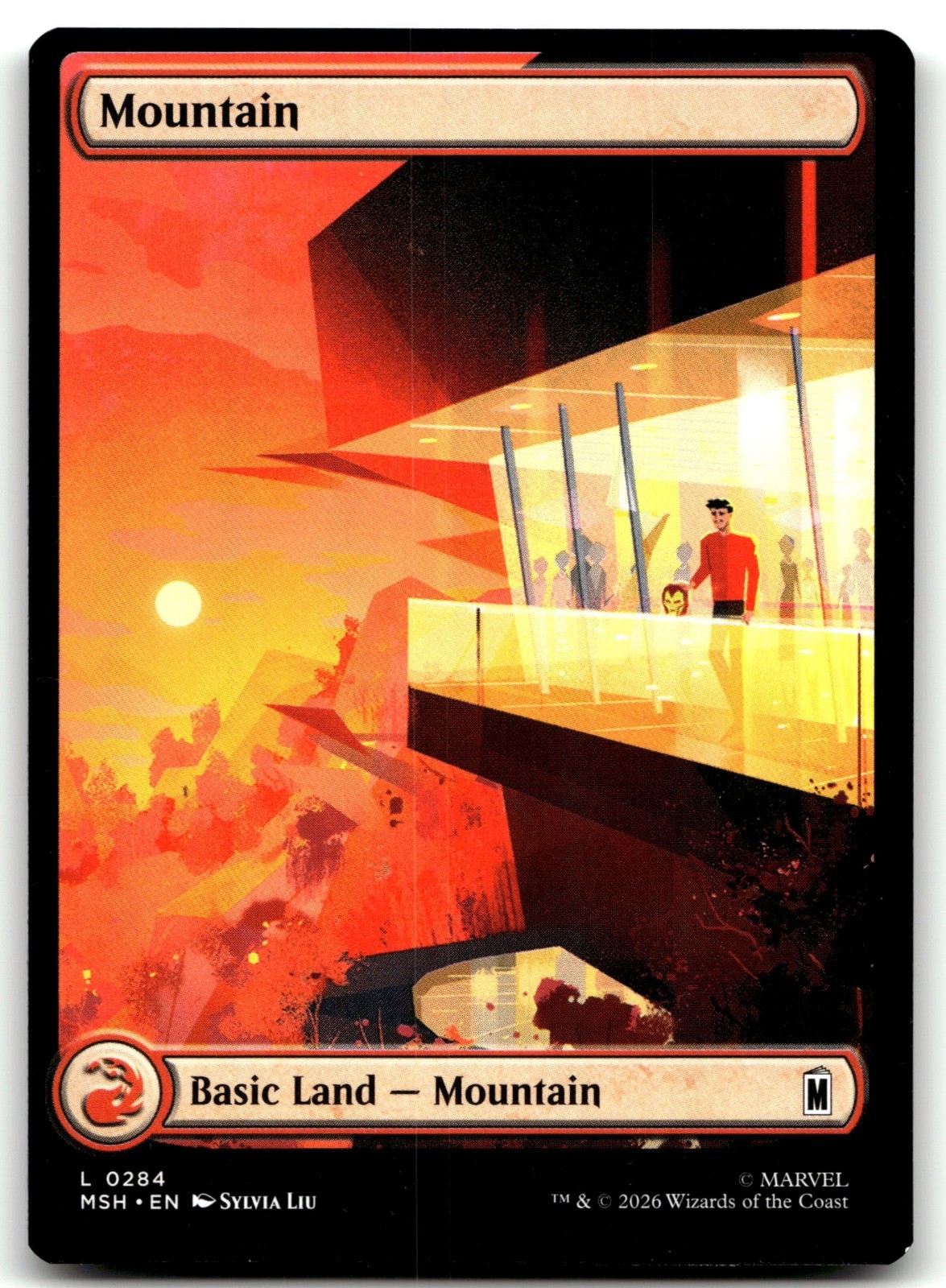 Mountain (0284) MTG MSH 284 Red Daniel Warren Johnson