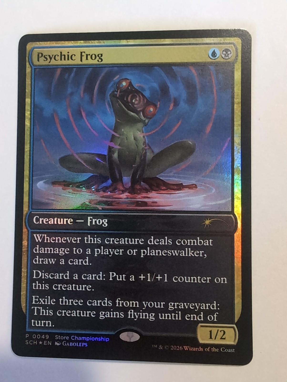 MTG Magic the Gathering Psychic Frog (49/67) Store Championships FOIL