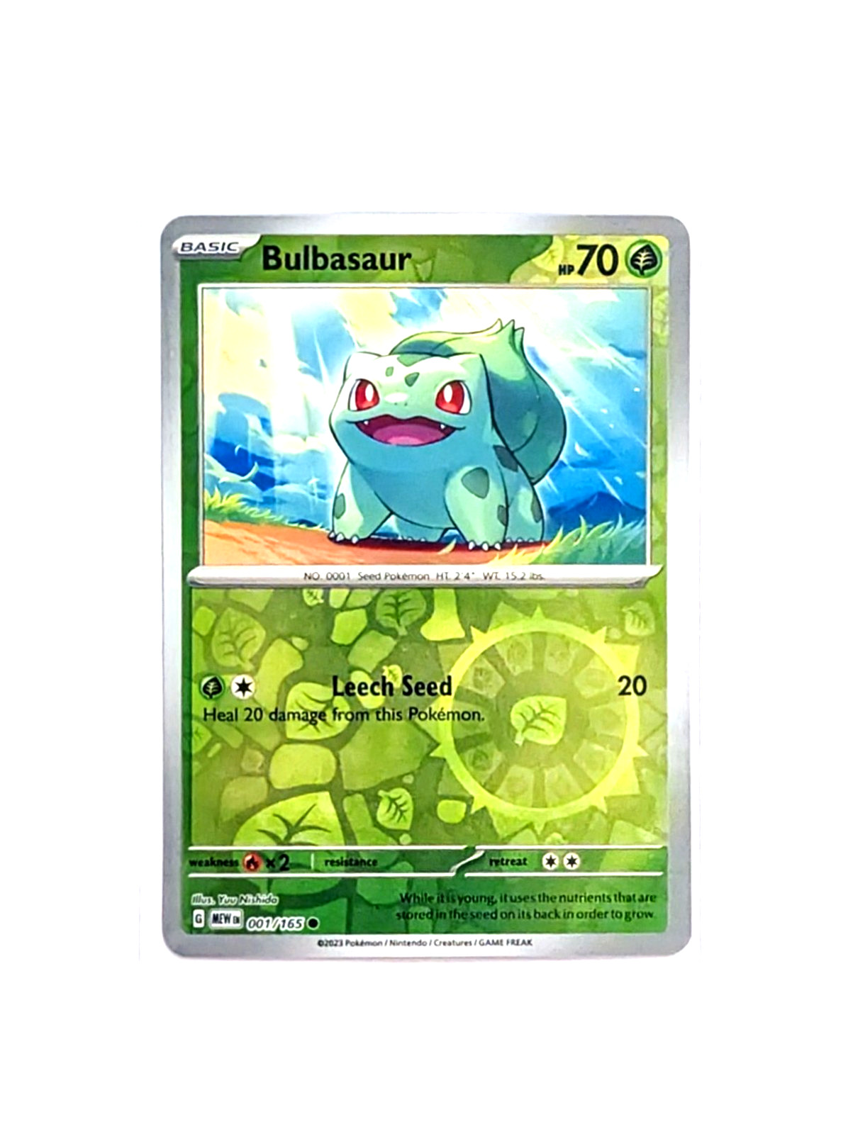 Bulbasaur 1/165 Common Reverse Holo POKEMON TCG S&V 151 MEW ENGLISH NM/M