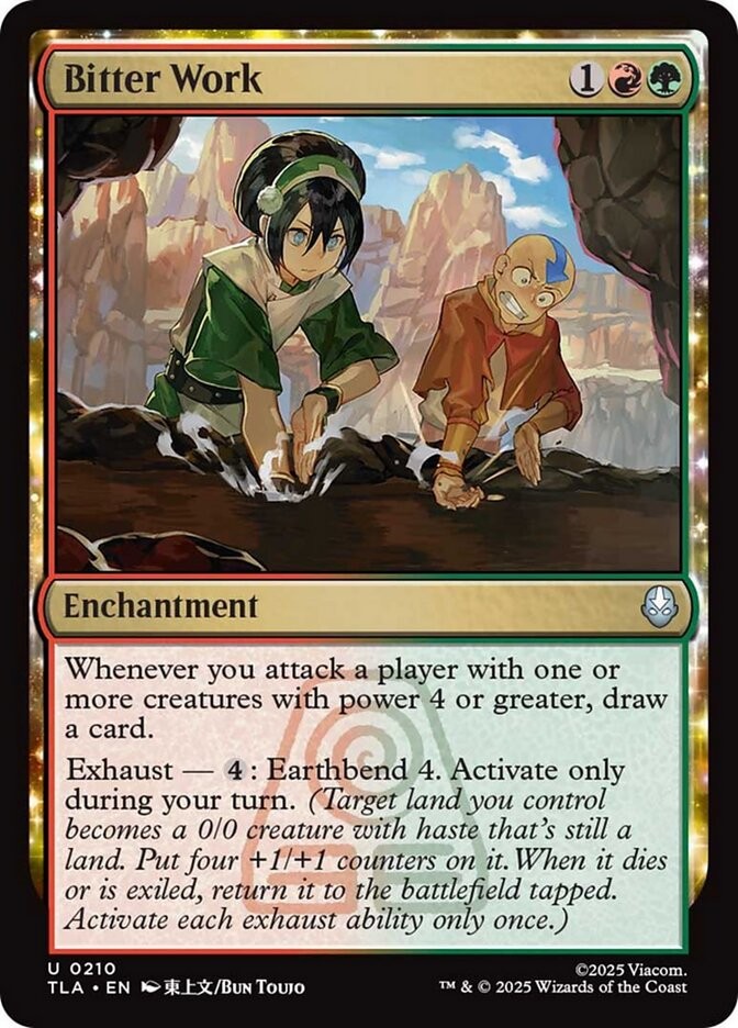 MTG Magic the Gathering Bitter Work (210/462) Avatar The Last Airbender LP