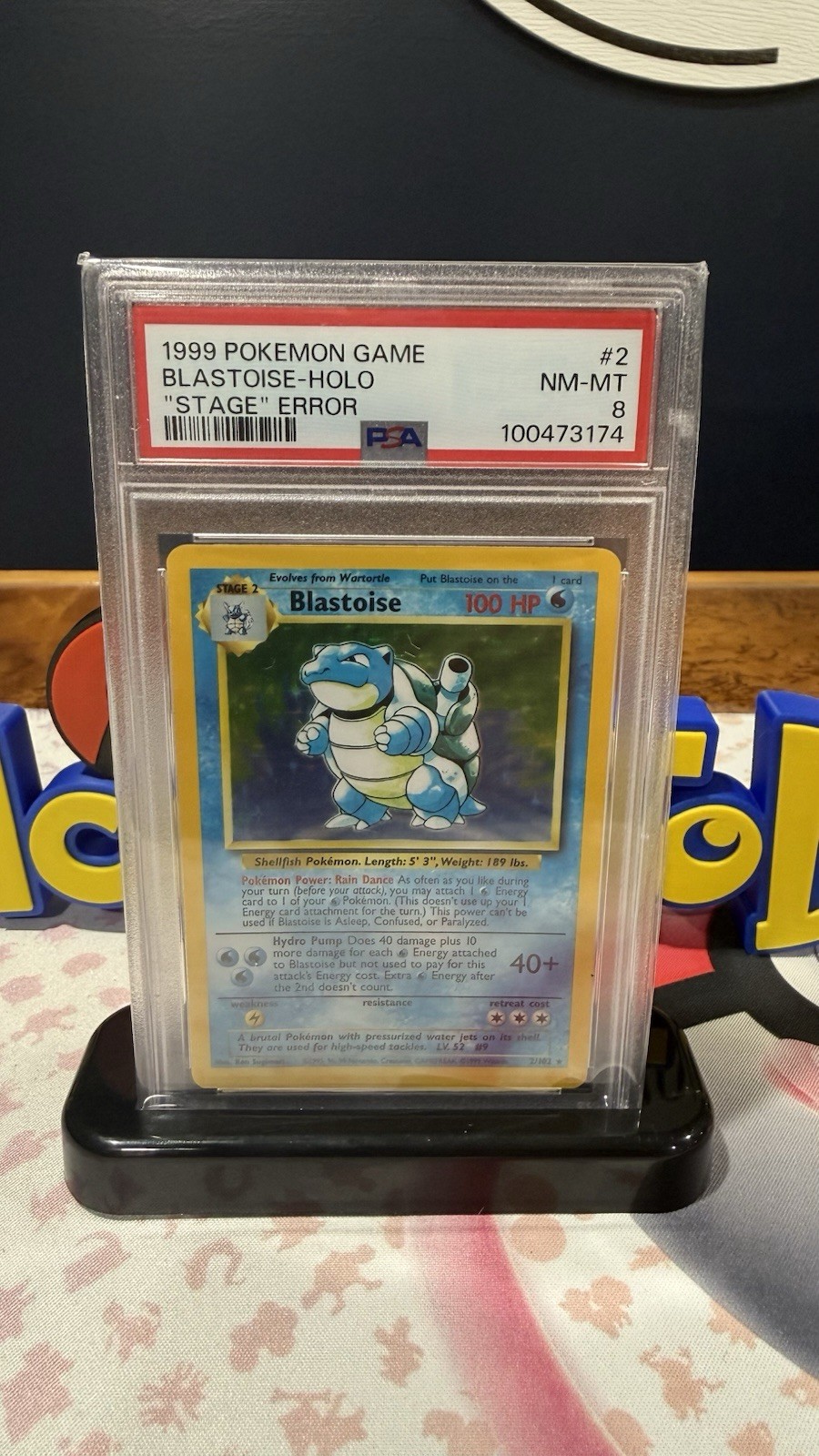 No Stage Error Blastoise #2 Holo Rare – 1999 English Base Set 2/102 HP