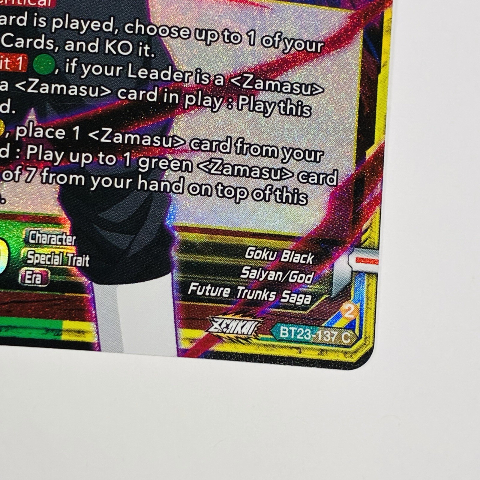 SS Rose Goku Black, Saiyan Manipulation BT23-137 C Holo Foil Card Combination