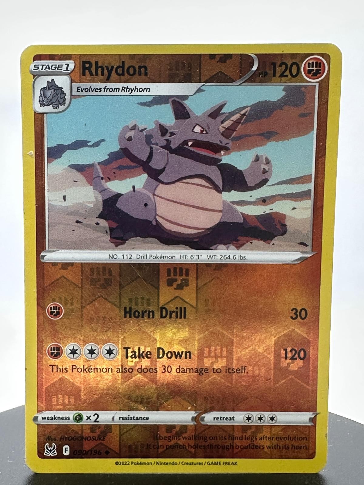 Rhydon 090/196 Uncommon Lost Origin Pokemon Reverse Holo NM/M
