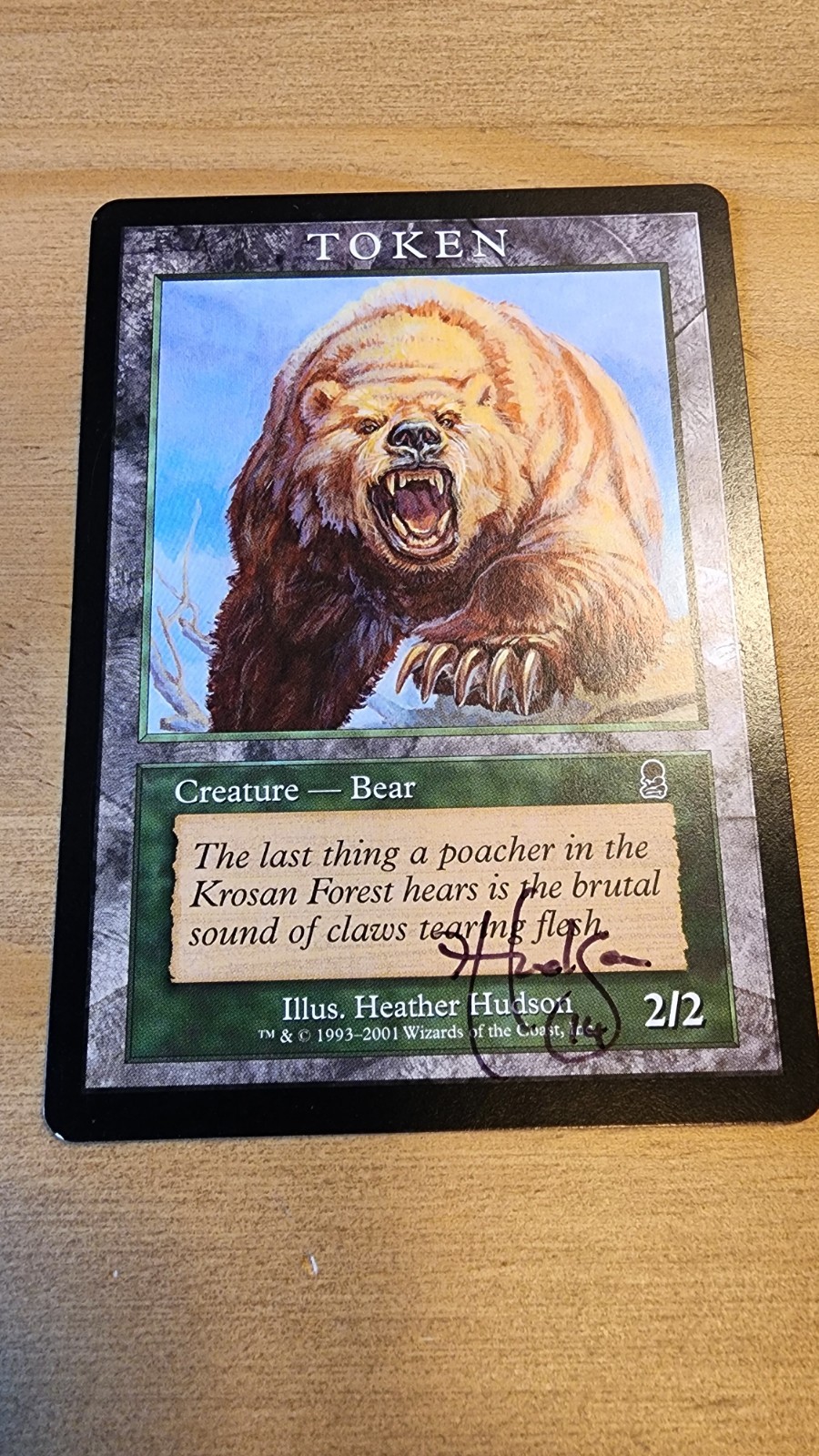 Bear Token (ODY) Magic Player Rewards Regular SIGNED by Artist