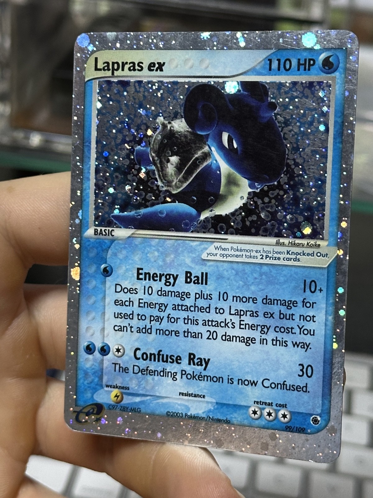 Lapras ex 99/109 EX Ruby Sapphire 2003 Holo Rare Pokémon Card TCG