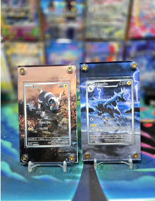 x2 Pokemon Blitzle Zebstrika 114 115 IR White Flare Extended Art Case