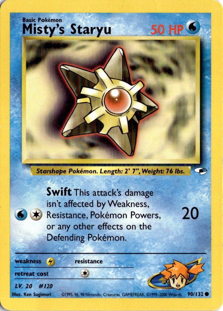 Misty’s Staryu Common Gym Heroes 090/132 MP