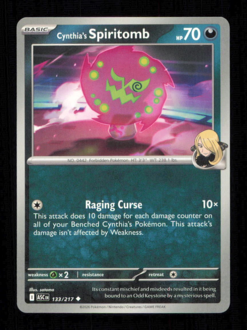Cynthia’s Spiritomb 133/217 Uncommon Ascended Heroes Pokemon Near Mint