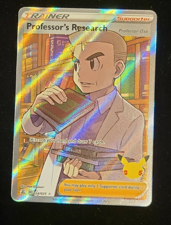 Pokemon Celebrations – PROFESSORS RESEARCH – Full Art Card 024/25 – 25th Anniver