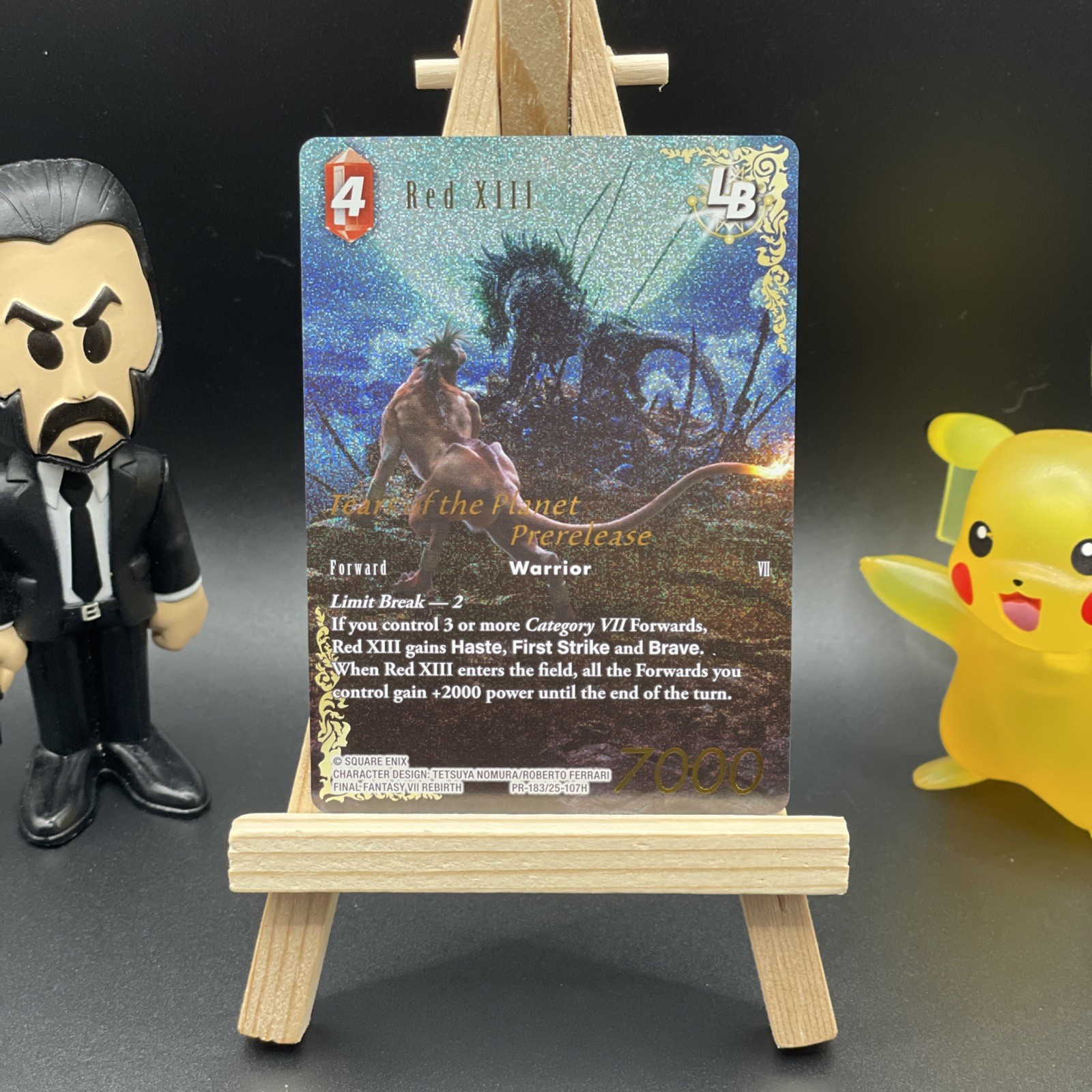 Final Fantasy TCG Red XIII PR-183/25-107H Full Art Prerelease Foil STAMPED