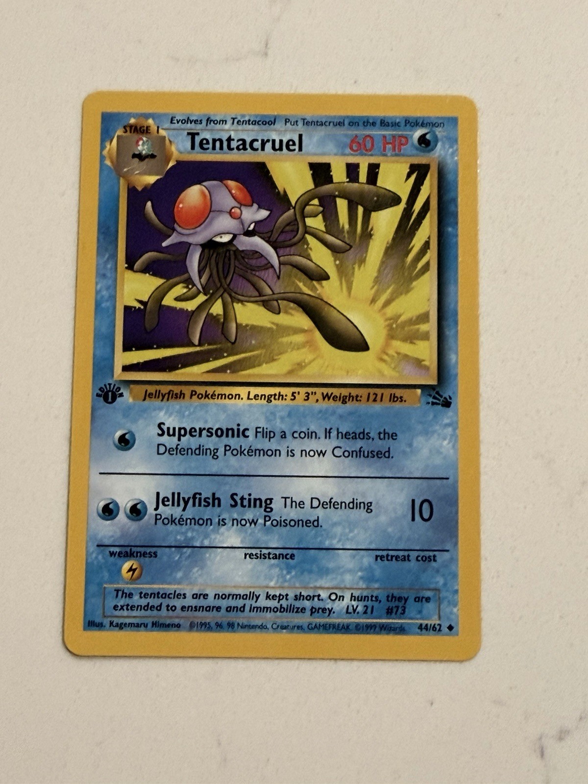 Pokémon TCG Tentacruel Fossil, 1st Edition 44/62 – Near Mint Copies!