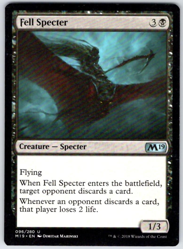 Fell Specter 96 Uncommon Core Set 2019 Magic: The Gathering Near Mint