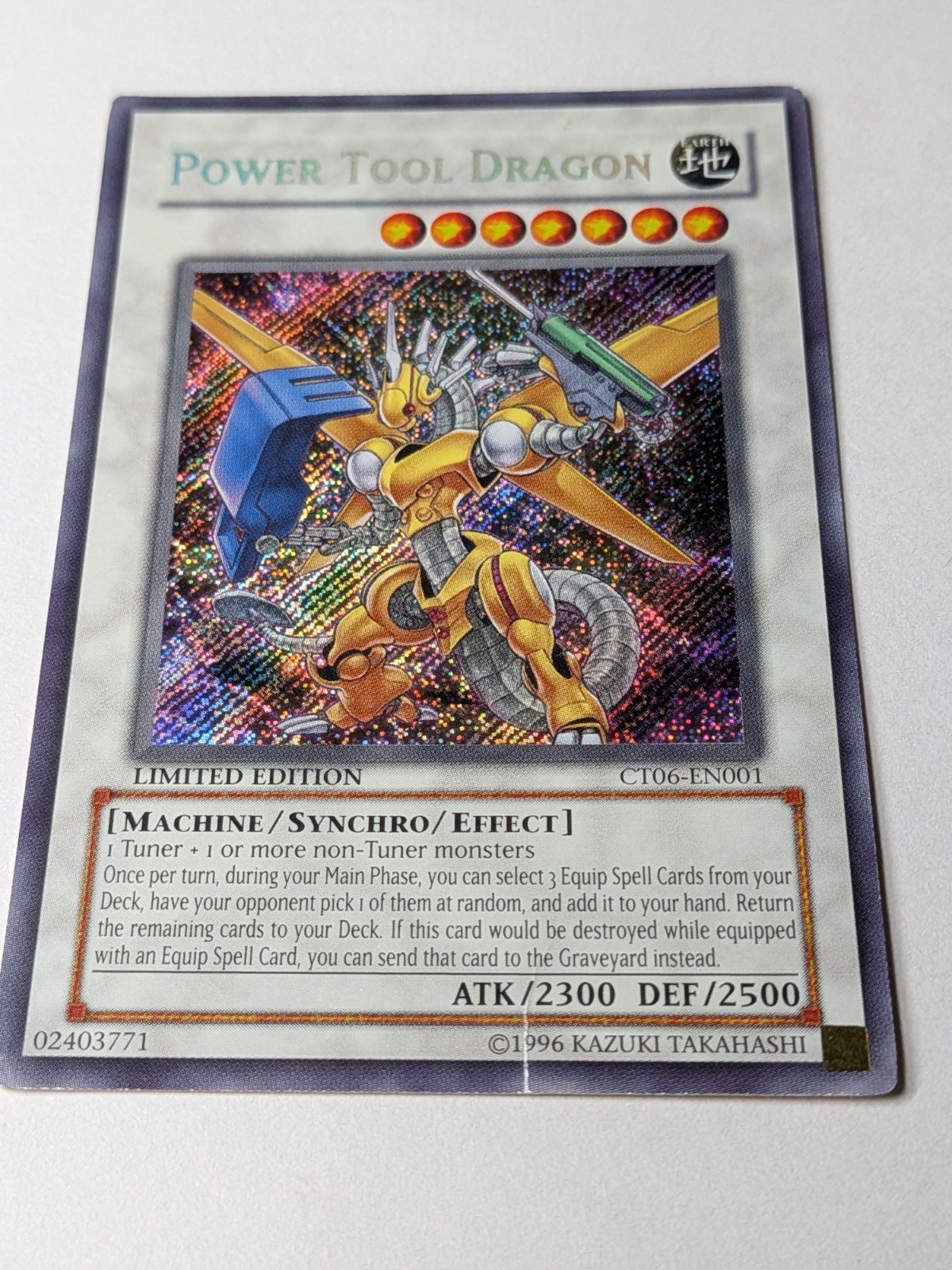 Yu-Gi-Oh! Power Tool Dragon CT06-EN001 Secret Rare Limited Edition – LP