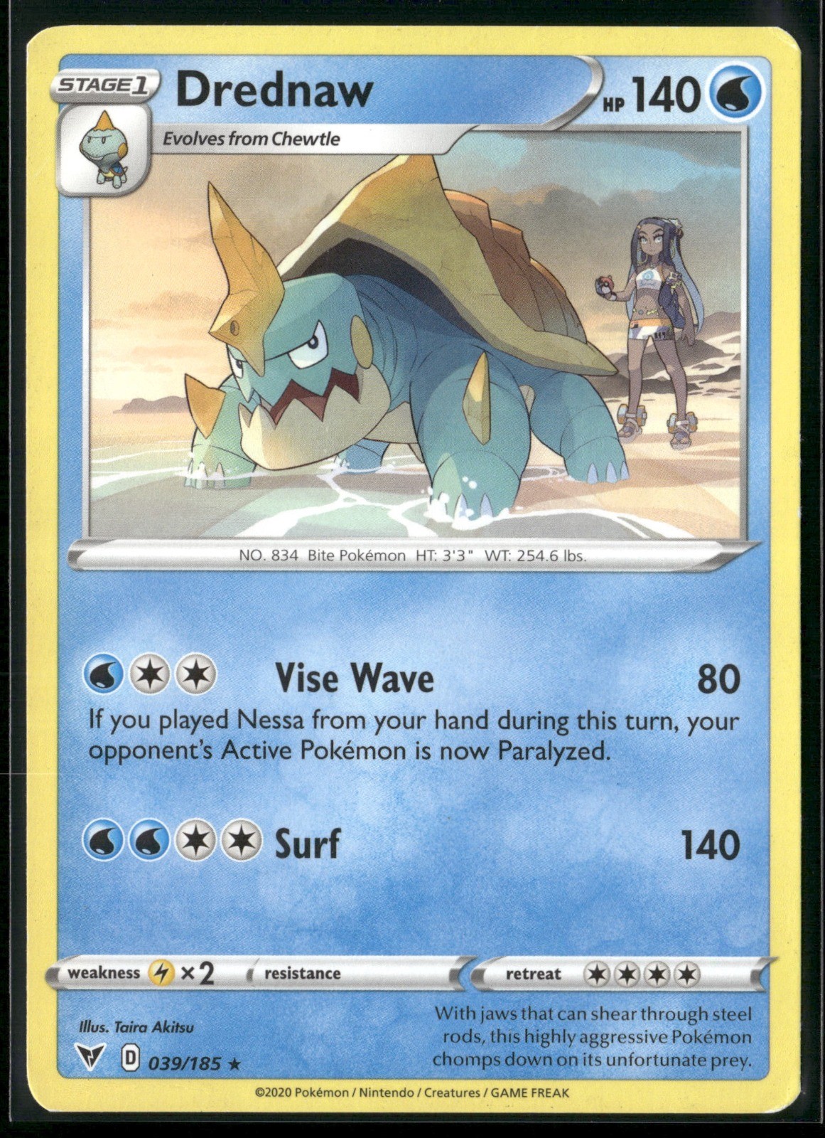 Drednaw Rare SWSH04: Vivid Voltage 039/185 LP