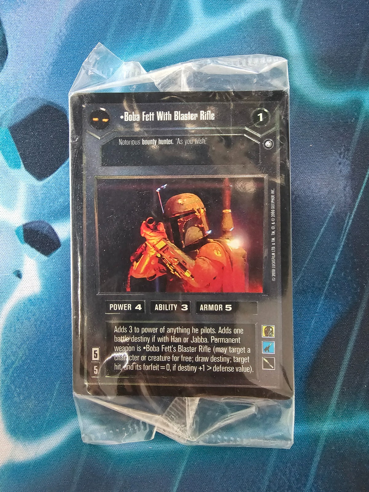 Very Nice! Sealed Star Wars CCG Enhanced Boba Fett EPP Foil Rare Box TOPPER!
