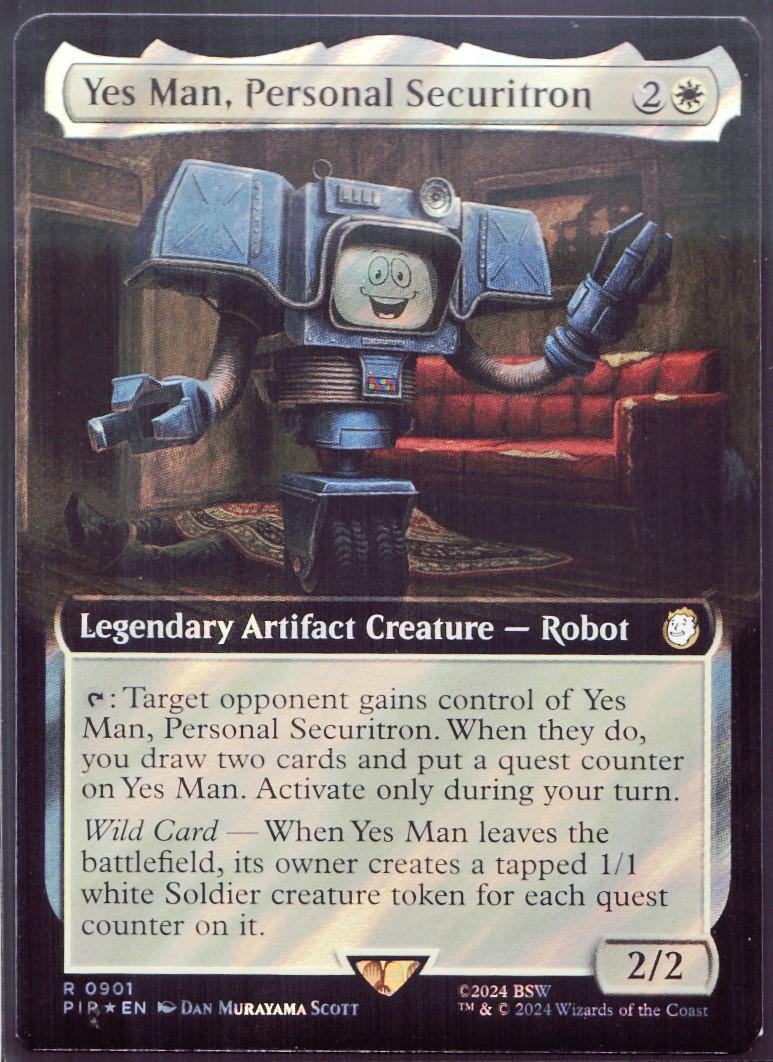 Yes Man, Personal Securitron – 901 Extended – Surge Foil MTG Fallout