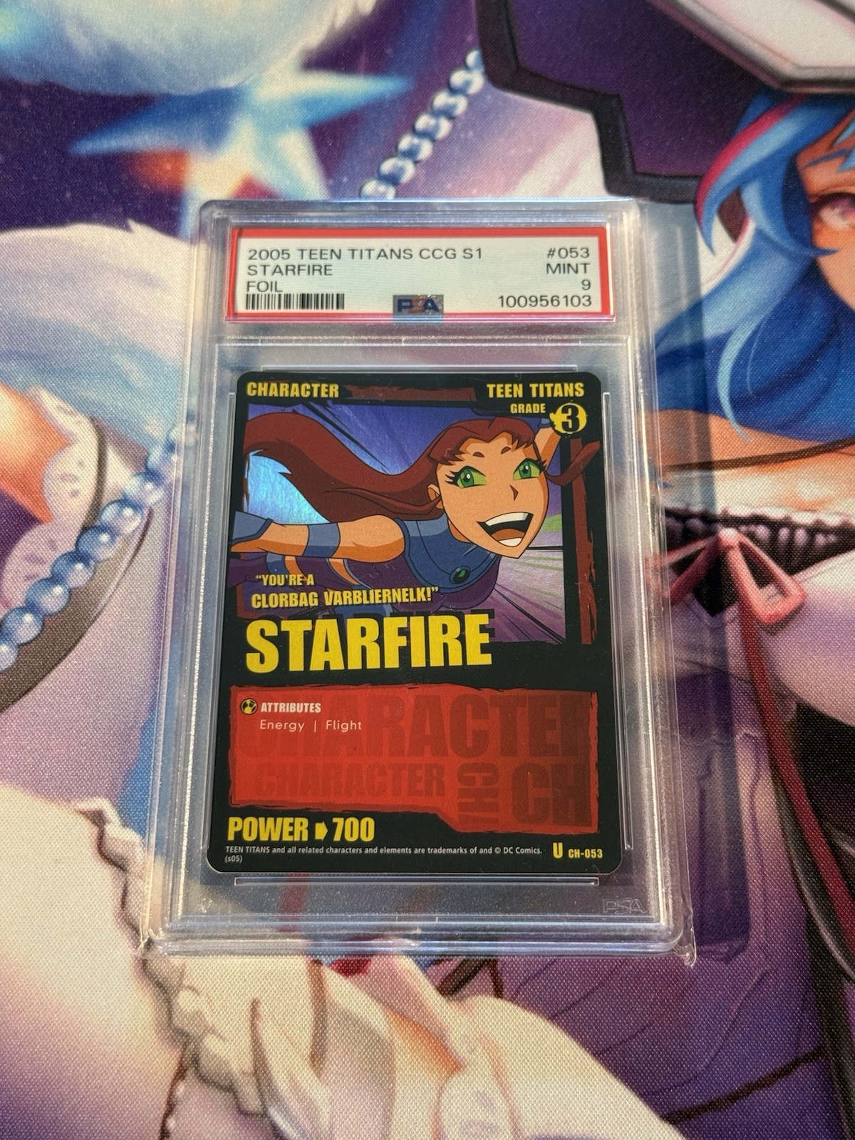 2005 Teen Titans CCG Starfire Foil Sequential PSA 8 & 9